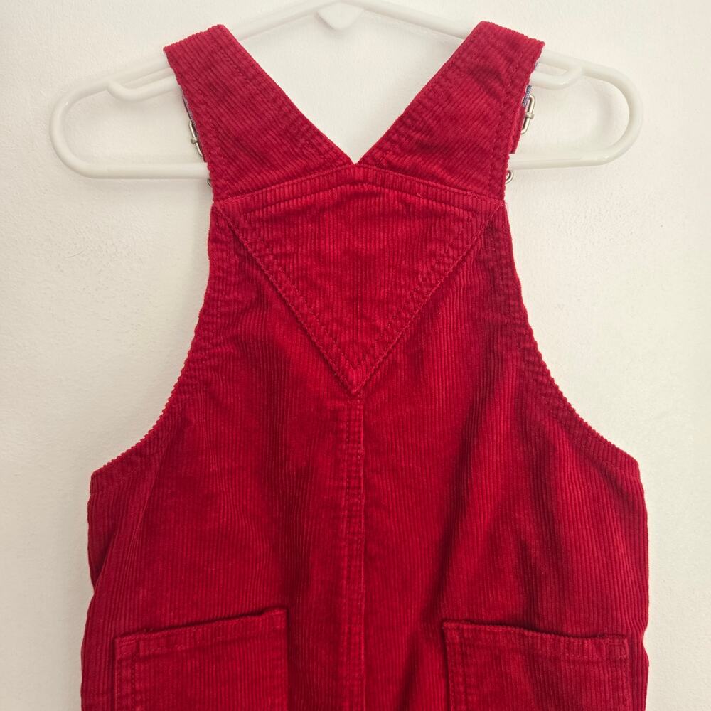 Talbots Kids Toddler Corduroy Overalls Red Sports Theme Football Baseball 24Mo - Picture 5 of 9